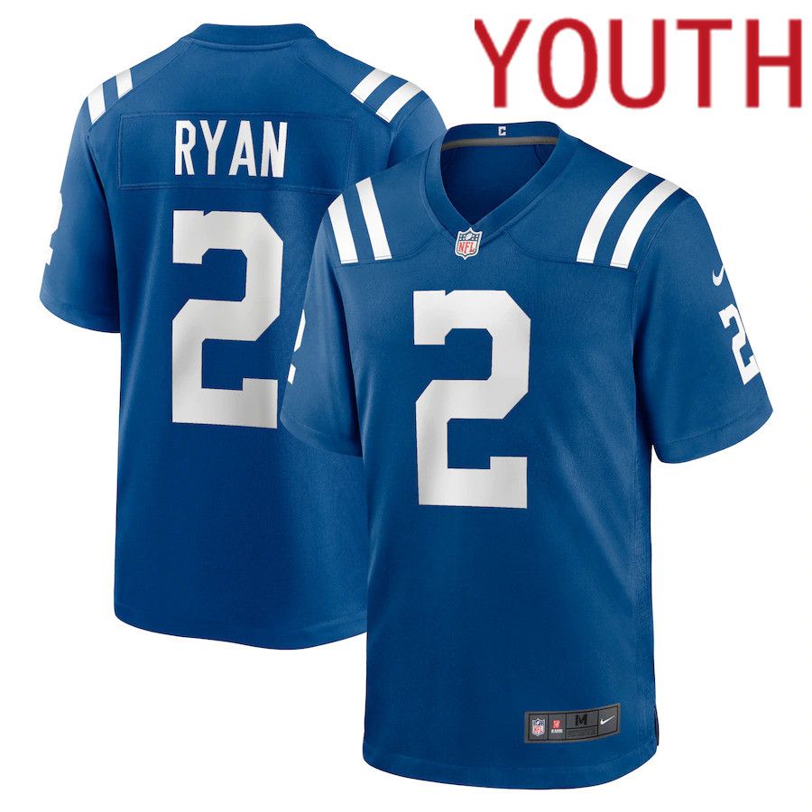 Youth Indianapolis Colts #2 Matt Ryan Nike Royal Game NFL Jersey->youth nfl jersey->Youth Jersey